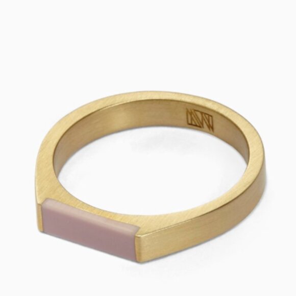Theorem Ring – MING YU WANG Ming Yu Wang Theorem Brass Ring Band with Pink Resin Size 5